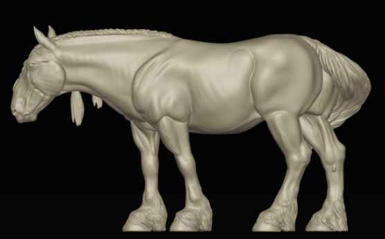 Draft Horse Stute von neonmarecustoms als 3D Druck Modellpferd