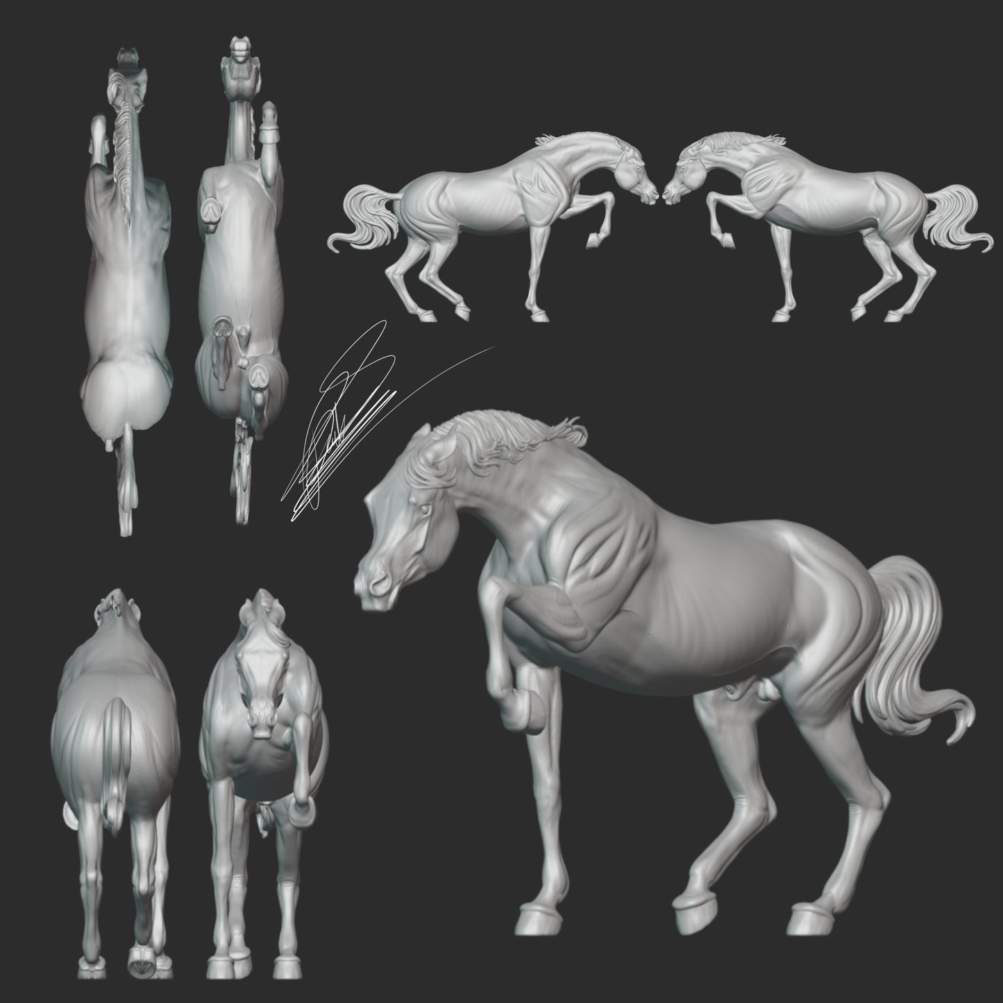 Agressiver Araberhengst "Silas" von Rudzia.doodles / Exklusiv nur bei uns erhältlich