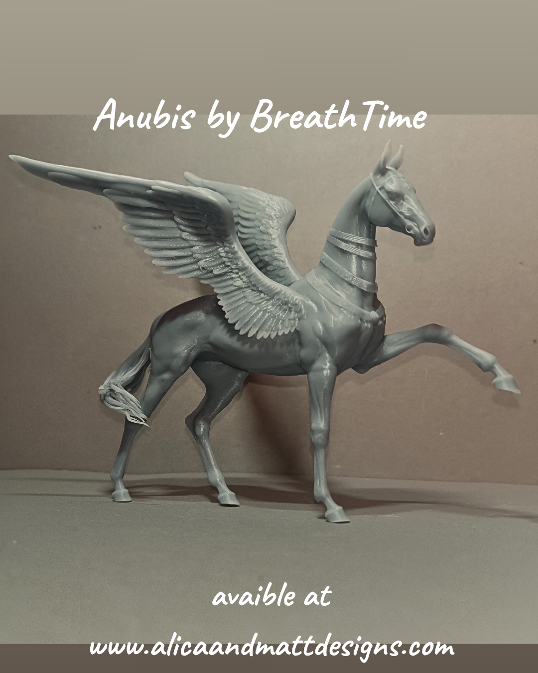 Akhal Teke Pegasus "Anubis" with Egyptian jewelry from BreathTime