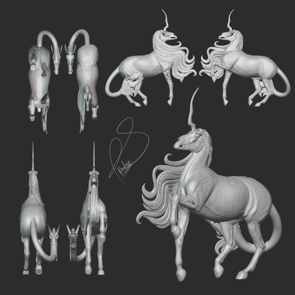 Princesse licorne maudite "Zlata" de Rudzia en impression 3D